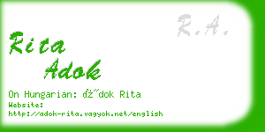 rita adok business card